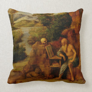 St. Jerome, c.1500 (oil on panel) Cushion