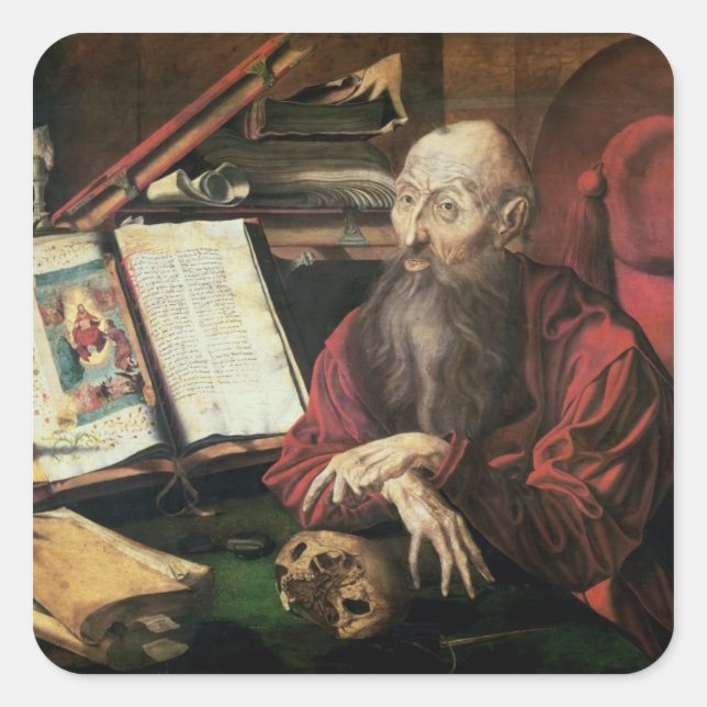 St. Jerome, c.1540-50 Square Sticker (Front)