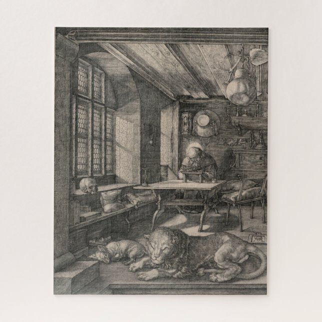 St. Jerome in his Study by Albrecht Dürer Jigsaw Puzzle (Vertical)