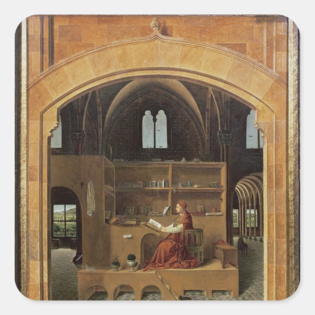 St. Jerome in his study, c.1475 Square Sticker (Front)