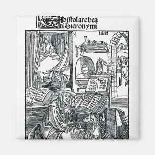 St. Jerome in his study Magnet