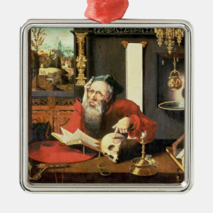 St. Jerome in his Study Metal Tree Decoration