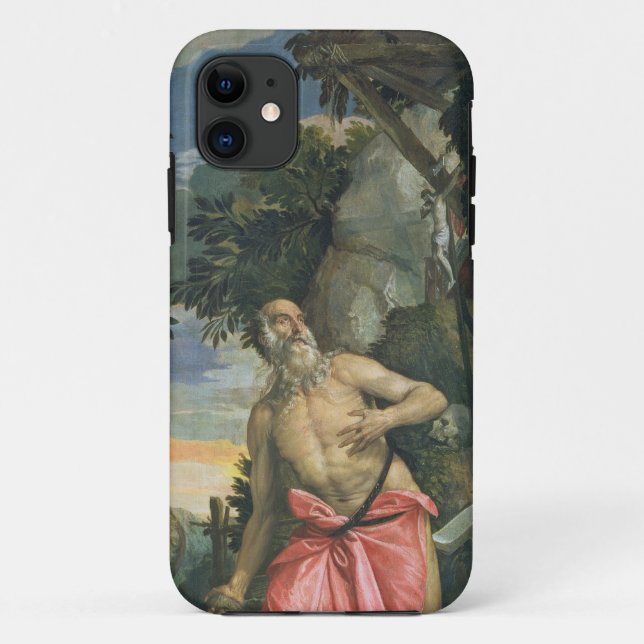 St. Jerome in Penitence (oil on canvas) Case-Mate iPhone Case (Back)