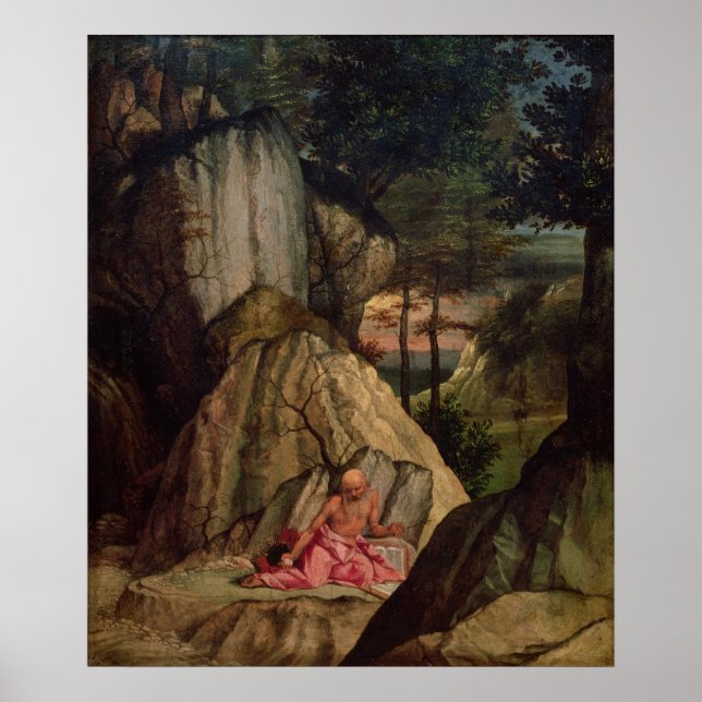 St. Jerome Meditating in the Desert, 1506 Poster (Front)