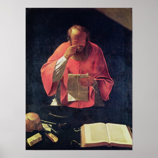 St. Jerome reading Poster (Front)