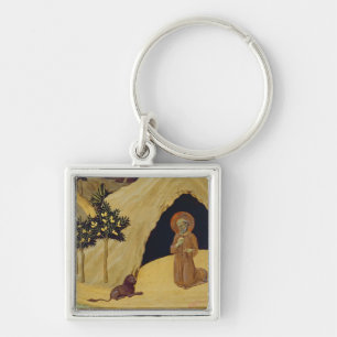 St. Jerome with the lion, 1436 (tempera on panel) Key Ring