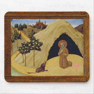 St. Jerome with the lion, 1436 (tempera on panel) Mouse Pad