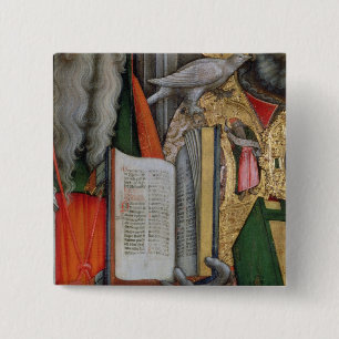 St. Jerome's Bible and St. Gregory's Dove, detail 15 Cm Square Badge
