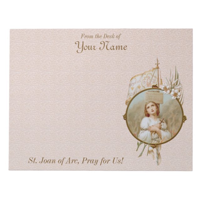 St. Joan Burning at the Stake (BF 01) H 11"x8.5" Notepad (Front)