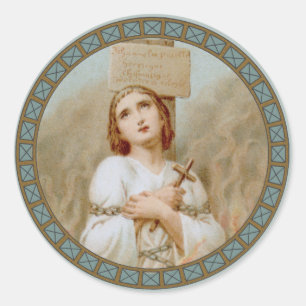 St. Joan of Arc Burning at the Stake (BF 01) Classic Round Sticker