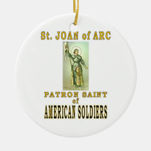 ST JOAN of ARC Ceramic Tree Decoration