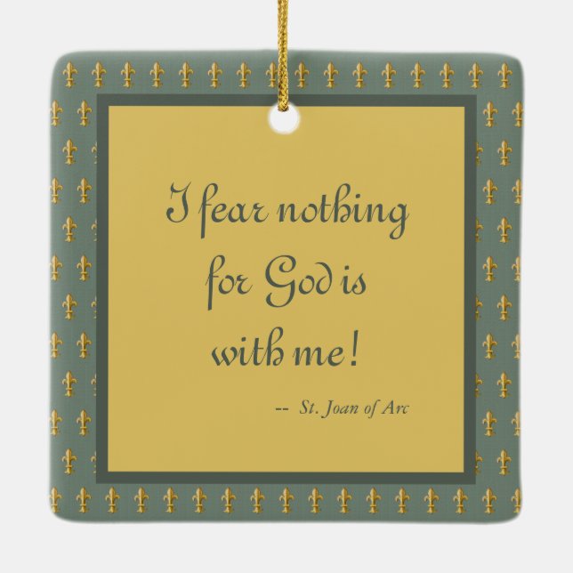 St. Joan of Arc (JM 28) Ceramic Ornament (Back)