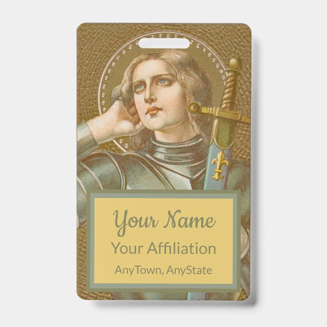 St. Joan of Arc (JM 28) (Style 1) ID Badge (Front)