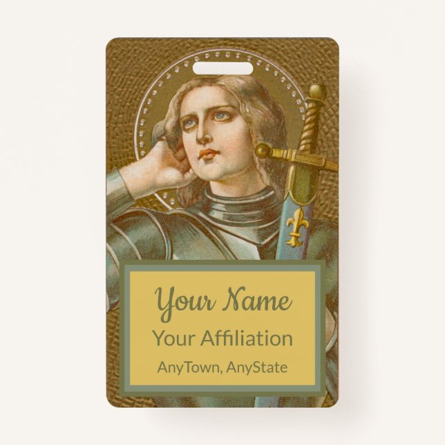 St. Joan of Arc (JM 28) (Style 1) ID Badge (Front)