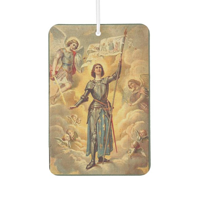 St. Joan of Arc St. Michael Angels Soldier Car Air Freshener (Front)