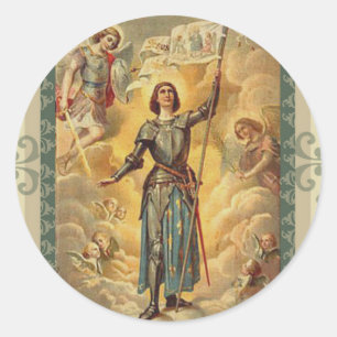 St. Joan of Arc St. Michael Angels Soldier Classic Round Sticker