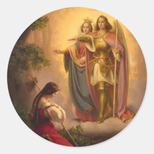 St. Joan of Arc St. Michael Catherine Alexandria Classic Round Sticker