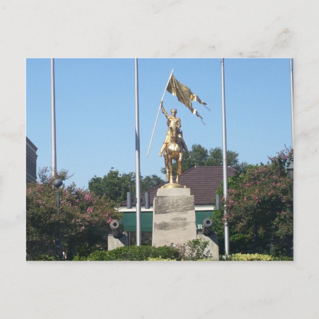 St. Joan of Arc Statue Postcard (Front)