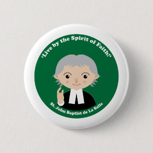 St. John Baptist de La Salle 6 Cm Round Badge
