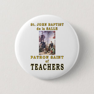 ST. JOHN BAPTIST de la SALLE 6 Cm Round Badge