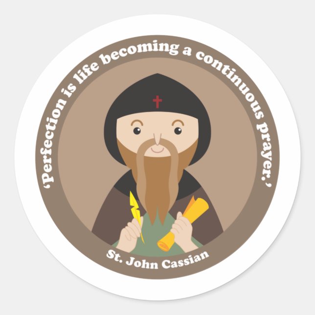 St. John Cassian Classic Round Sticker (Front)