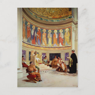 St John Chrysostom  exiled by Empress Eudoxia Postcard