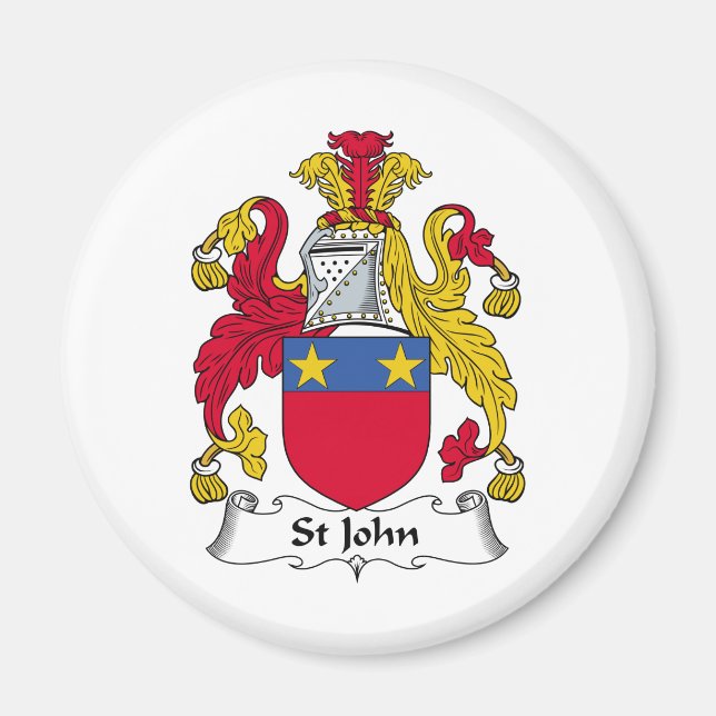 St John Family Crest Magnet (Front)