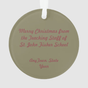 St. John Fisher (SAU 025) Circular Acrylic Ornament