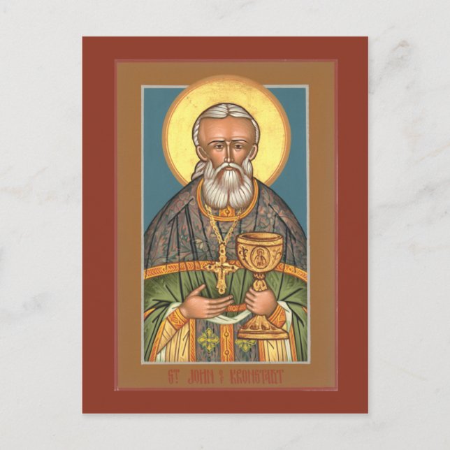 St. John of Kronstadt Prayer Card (Front)