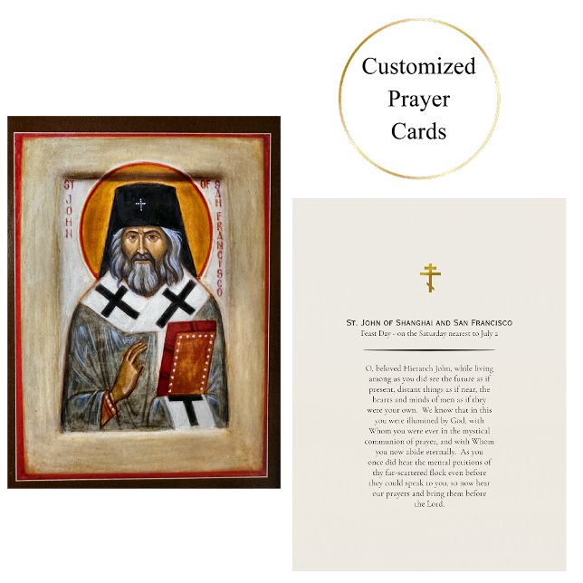 St. John of Shanghai and San Francisco Prayer Card (Creator Uploaded)
