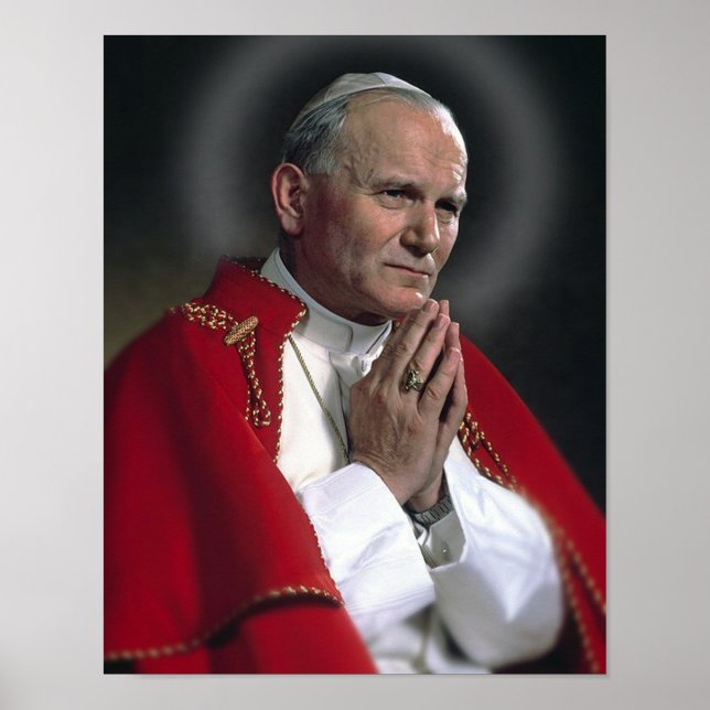 ST JOHN PAUL AT PRAYER POSTER (Front)