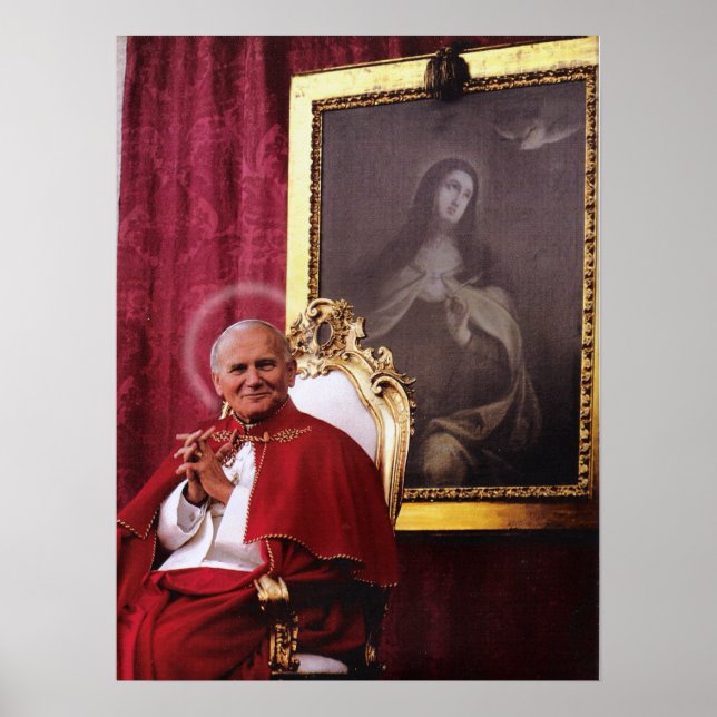 ST JOHN PAUL II AND MADONNA. POSTER (Front)