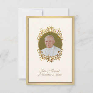 St. John Paul II Wedding Favour Holy Cards