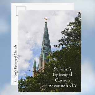 St John’s Episcopal Church Savannah Photographic Postcard
