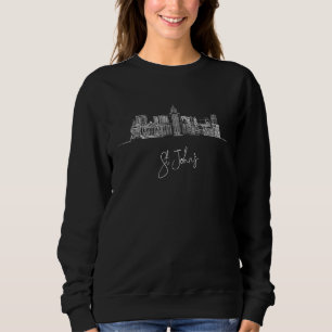 St John s Newfoundland and Labrador USA Skylines Sweatshirt
