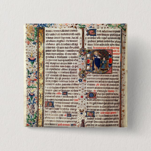 St. John the Baptist 15 Cm Square Badge (Front)