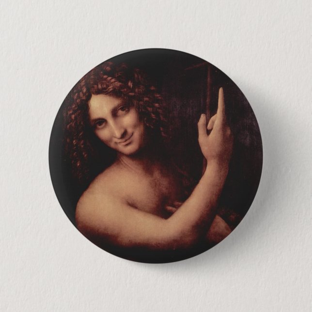 St. John the Baptist 6 Cm Round Badge (Front)