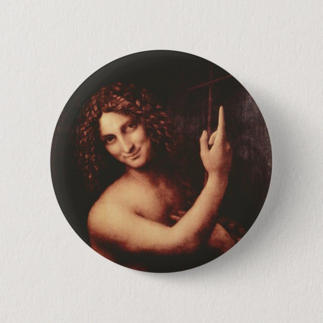St John the Baptist 6 Cm Round Badge (Front)