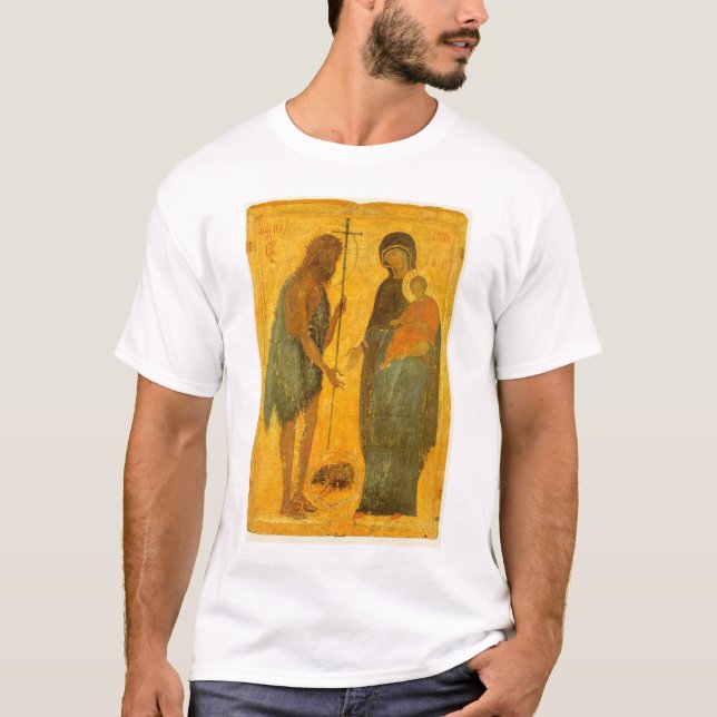 St John the Baptist and the Virgin and Child T-Shirt (Front)