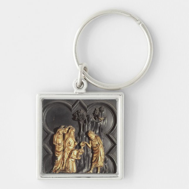 St. John the Baptist baptising in the River Key Ring (Front)