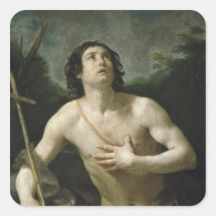 St. John the Baptist, c.1635-40 Square Sticker
