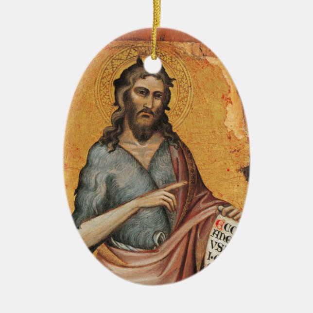 St. John the Baptist Ceramic Tree Decoration (Front)