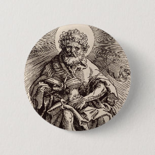 St. John the Baptist Holding the Lamb 6 Cm Round Badge