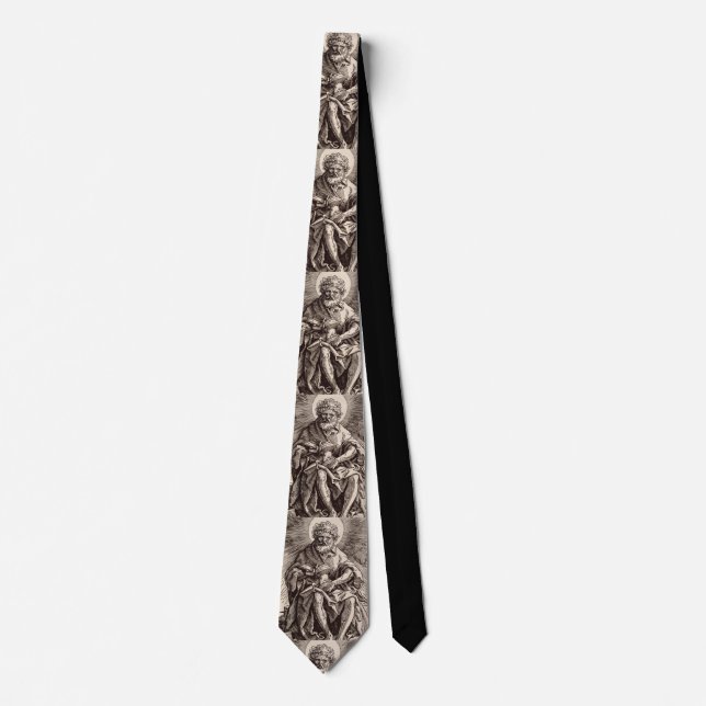 St. John the Baptist Holding the Lamb Religious  Tie (Front)