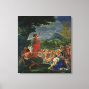 St. John the Baptist Preaching, painted before 169 Canvas Print