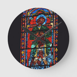 St. John the Evangelist riding the shoulders of Ez Round Clock