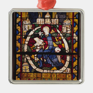 St. John the Evangelist writing the Apocalypse Metal Tree Decoration