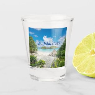 St. John U S Virgin Islands beach photo Shot Glass
