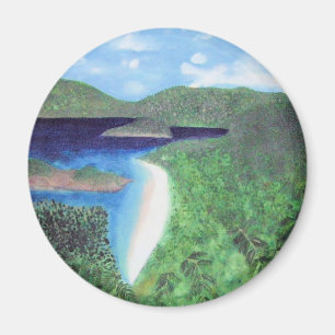 St John, US Virgin Islands Beach View Magnet