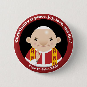 St. John XXIII 6 Cm Round Badge
